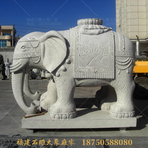 广州能仁寺寺庙石雕大象造型欣赏