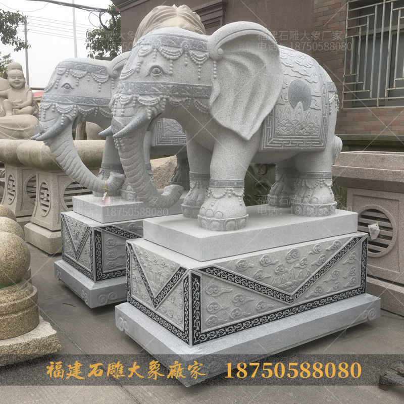 民宅门口选择哪种石雕大象造型更好？