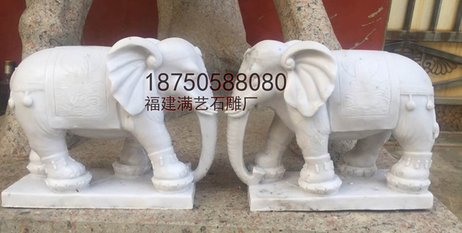 福建漳州龙海寺院定做4米石雕大象圆满完成