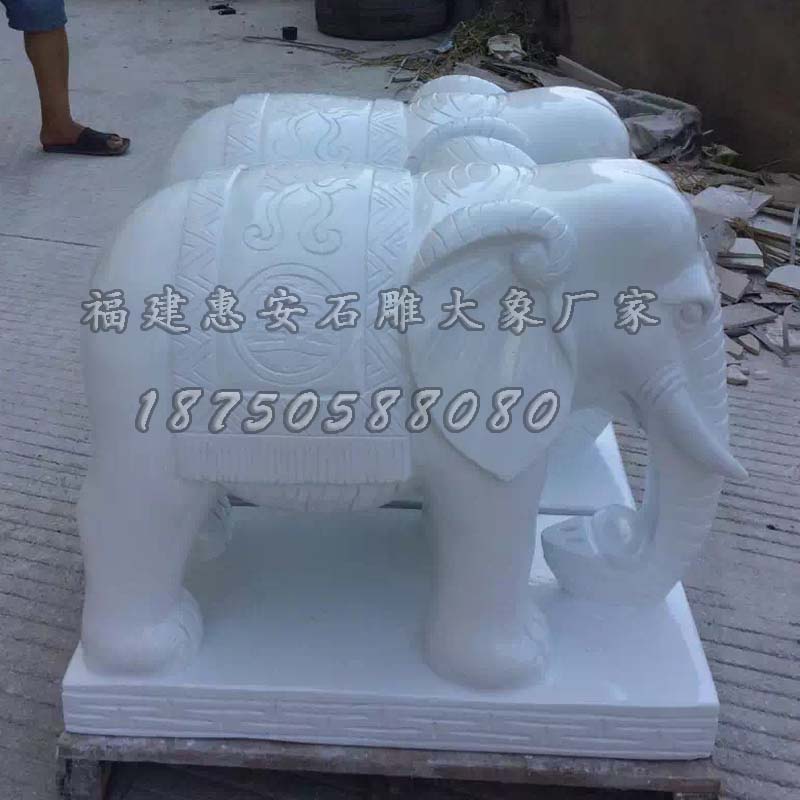 汉白玉石雕大象的简介