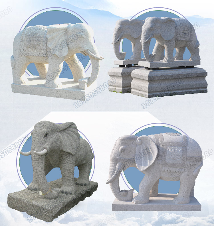 石头大象,门口摆件石头大象,大象雕塑