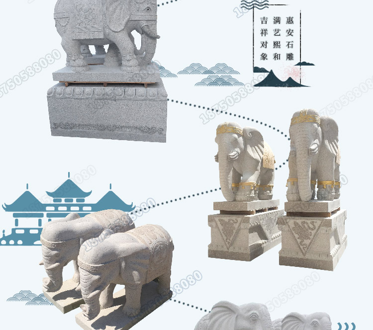 石头大象,镇宅石头大象,泉州雕刻石头大象