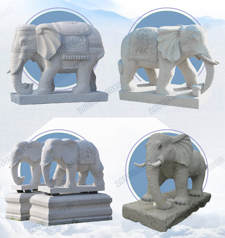 红色石材大象,石材大象,泉州石材大象